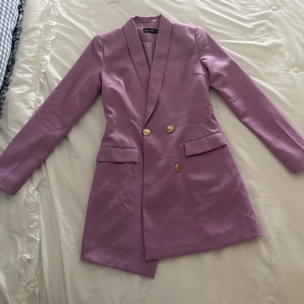 Pretty Little Thing Lavender Blazer Dress